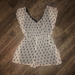 Black and white romper.